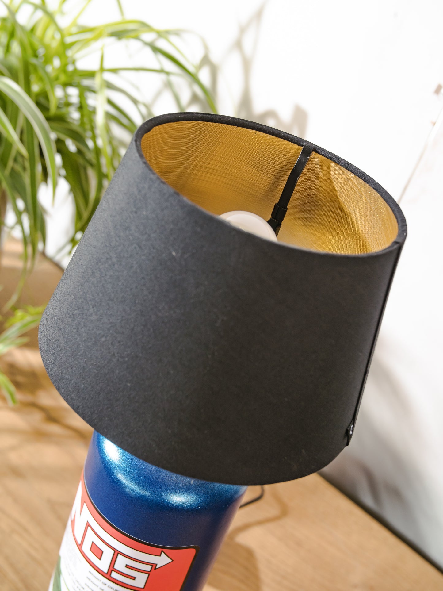 NOS Nitrous Oxide Bottle Metal Desk Lamp, Street Racing inspired Upcycled Car Tuning Light, Automotive Enthusiast Gift, Mancave decor