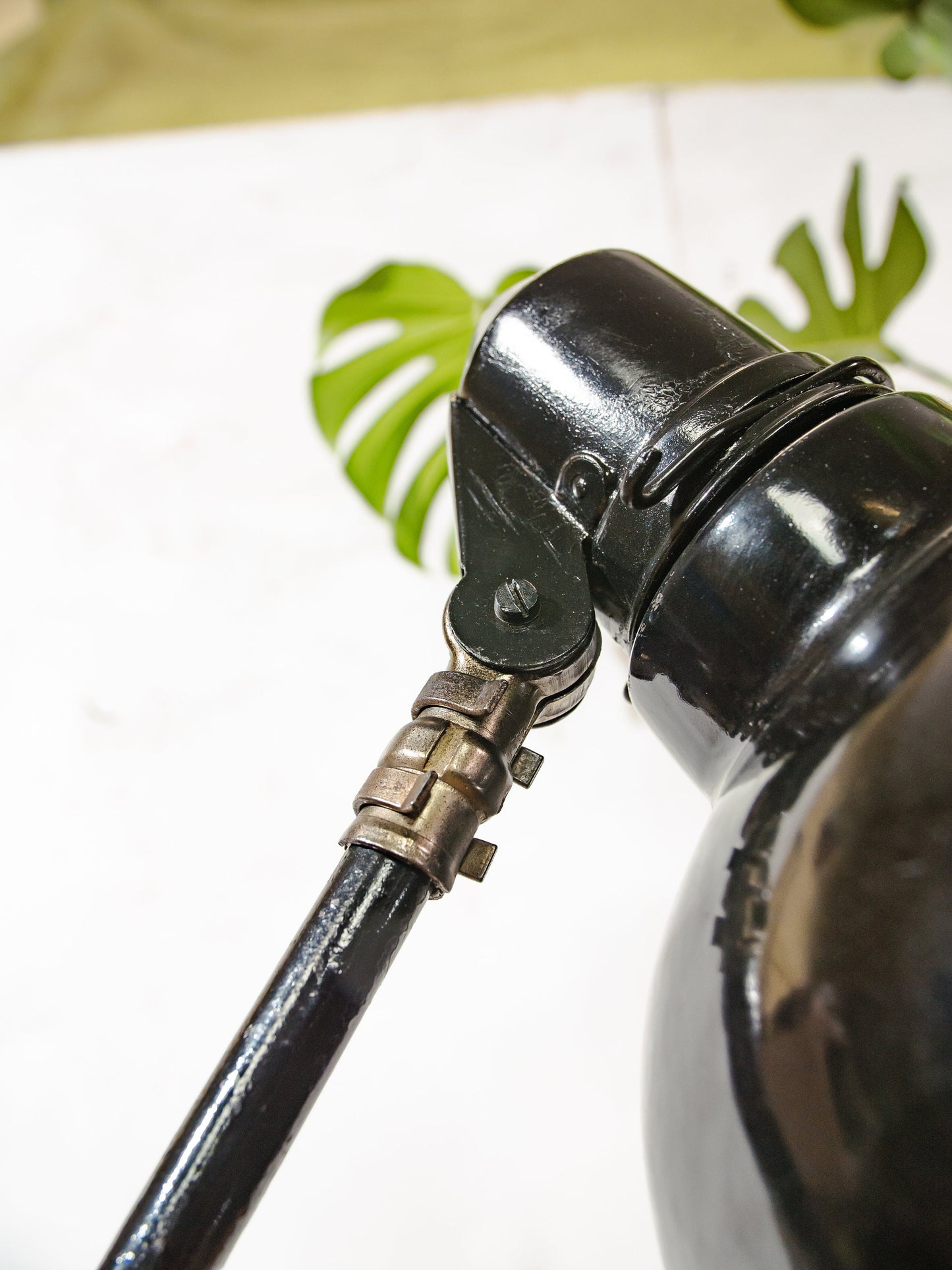 Antique Black SIS Table Lamp 1940s, Bauhaus Black Vintage Desk light, Art Deco lighting, Collectors item