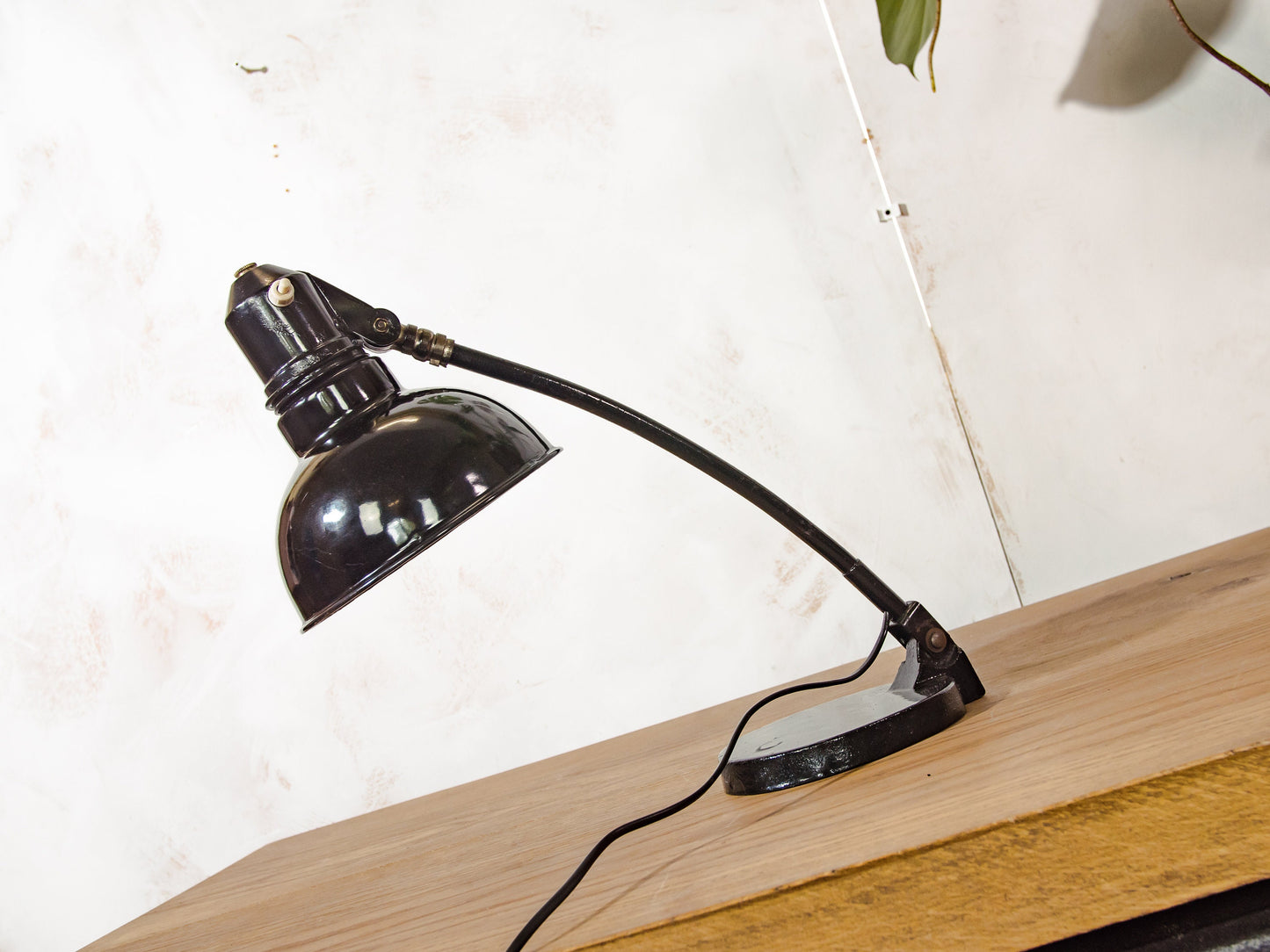 Antique Black SIS Table Lamp 1940s, Bauhaus Black Vintage Desk light, Art Deco lighting, Collectors item