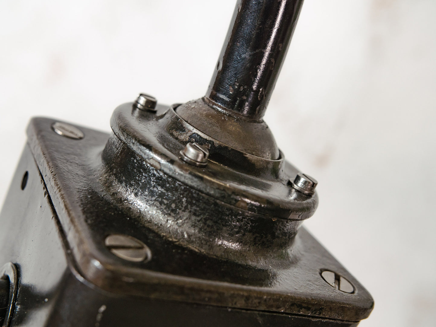 Black 1940s Philips Table Clamp Lamp, Bauhaus Machinery light from Factory, Desk lamp Vintage Collectors Lighting
