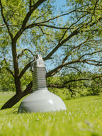 Large Industrial Factory Pendant Light with Gray Enamel Shade, 1950s Philips HDK Hanging Workshop Lamp, Fully Renovated and Rewired E27
