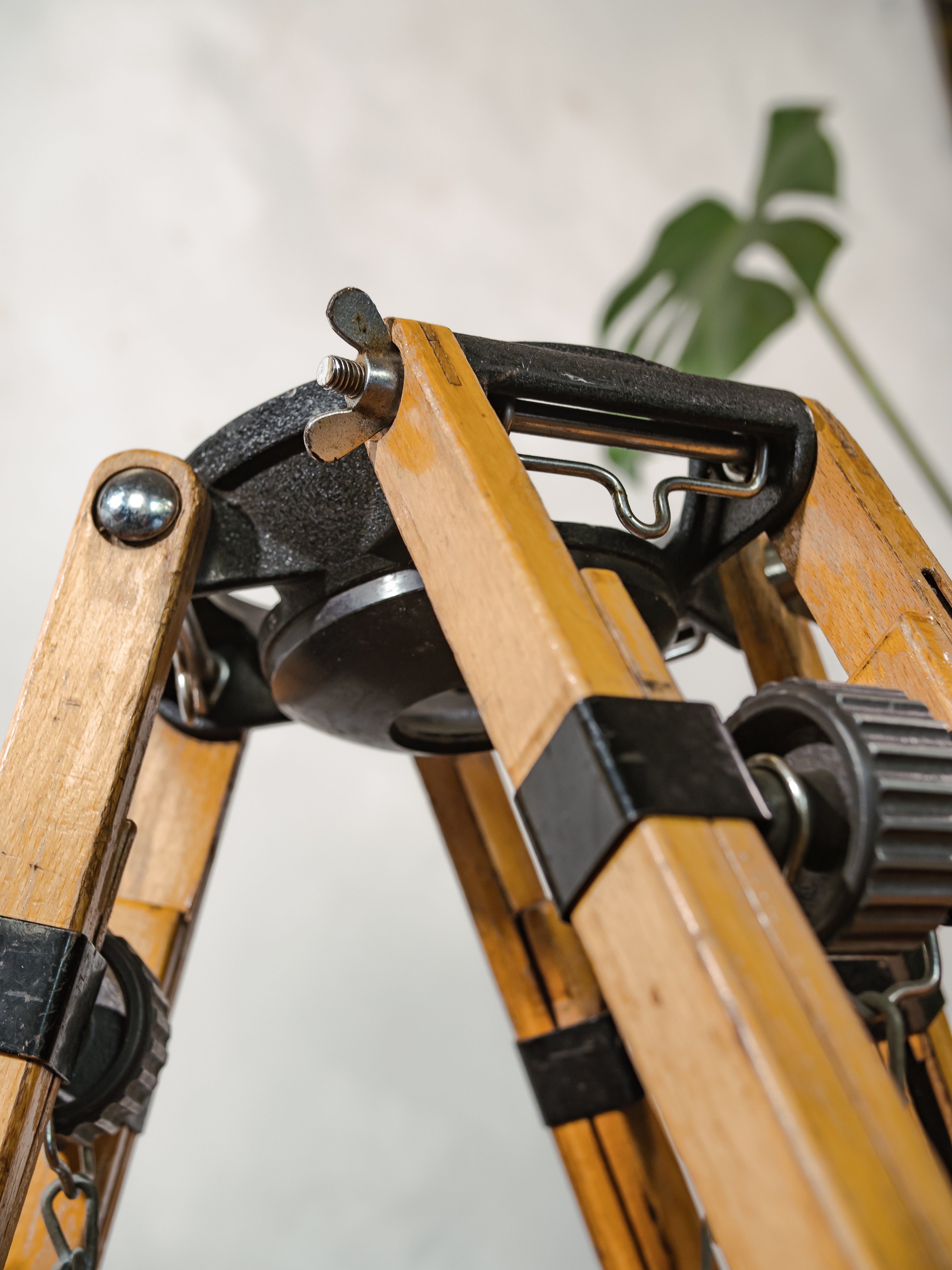 Vintage ARRI Wooden Tripod for Arriflex 35MM Cameras, Rare Collectible | Hollywood Movie memorabilia, Also usable as Floor lamp stand