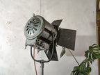 Vintage Berkey Italia 2KW Film Spotlight Floor Lamp, Industrial Loft Decor, Adjustable Tripod, Theater Light with Barn Doors & Fresnel Lens
