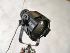 Floorlamp Vintage, Black Theatre Light | The Aliën Spotlight |  Studio Floorlamp | Stagelight on adjustable Wooden Tripod, Floor Spot light