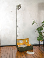 Vintage Swiss Army Field Lamp in Wooden Crate, 1950s Unique Lighting, Compete with booklets, NEW OLD STOCK, M3 Military Working Lamp