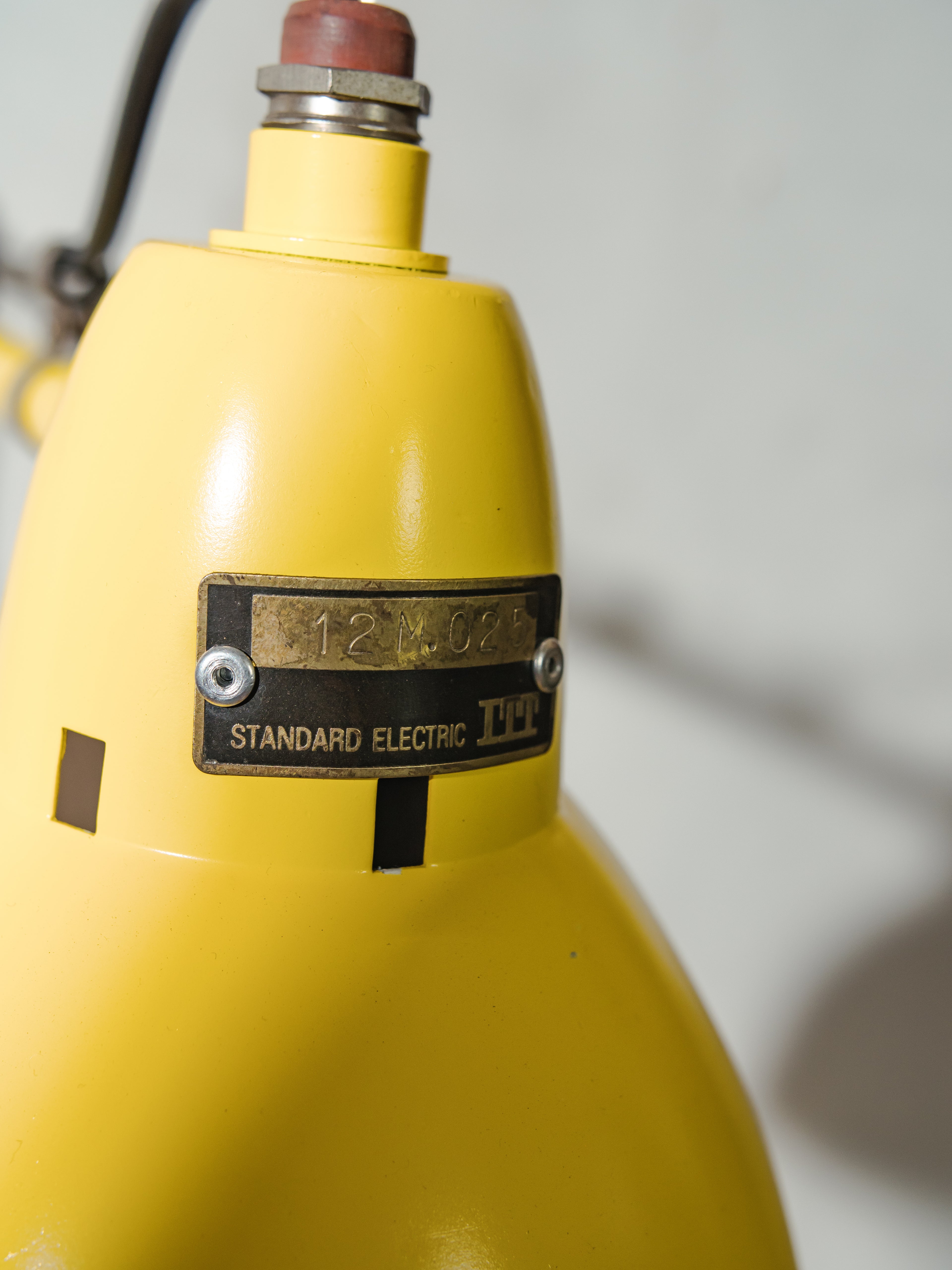 Antique 1940s Hala Zeist 2 Arm Wall light or Table lamp, Vintage Factory Workshop light, Renovated Bright Yellow Desk lighting, Dutch Design