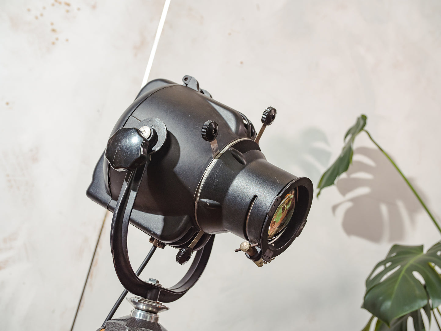 1960s Theater Floor lamp by Strand Electric, Model Patt 23 on Wooden Tripod, Upcycled English Stage Light, Industrial Lighting