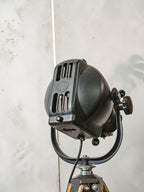 1960s Theater Floor lamp by Strand Electric, Model Patt 23 on Wooden Tripod, Upcycled English Stage Light, Industrial Lighting