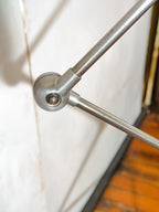 Vintage Franse Jieldé 5 armige staande lamp, industriële loftverlichting, iconische verstelbare werkplaatslamp, mid-century design, gerestaureerd en gepolijst
