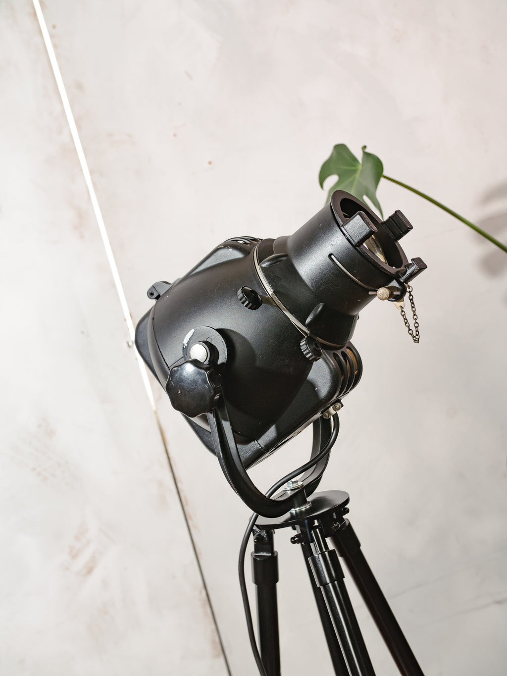 1960s Strand Electric Patt 23 Theater Lamp on steel Tripod, Upcycled UK Stage Lighting, Unique Loft Floorlamp