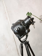 1960s Strand Electric Patt 23 Theater Lamp on steel Tripod, Upcycled UK Stage Lighting, Unique Loft Floorlamp