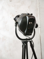 1960s Strand Electric Patt 23 Theater Lamp on steel Tripod, Upcycled UK Stage Lighting, Unique Loft Floorlamp