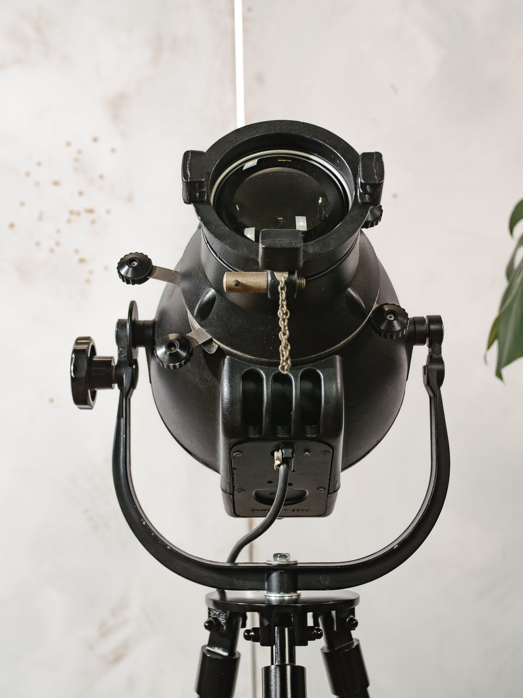 1960s Strand Electric Patt 23 Theater Lamp on steel Tripod, Upcycled UK Stage Lighting, Unique Loft Floorlamp