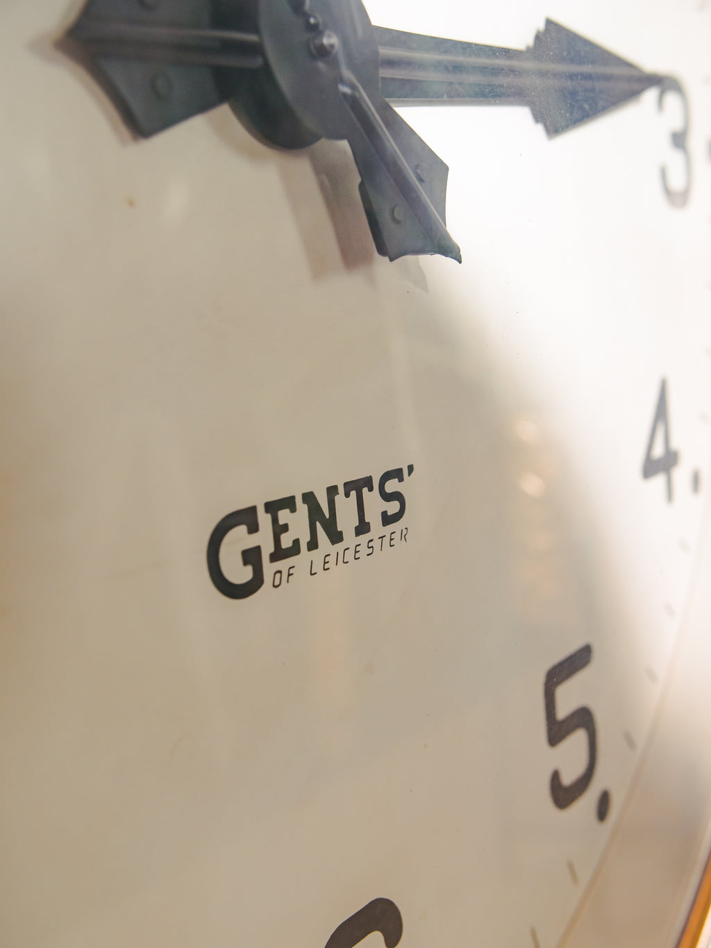 Copper Gents of Leicester 1920s Wall Clock, Diameter 50 CM, With original Mechanism and Pulse generator, Completely Restored