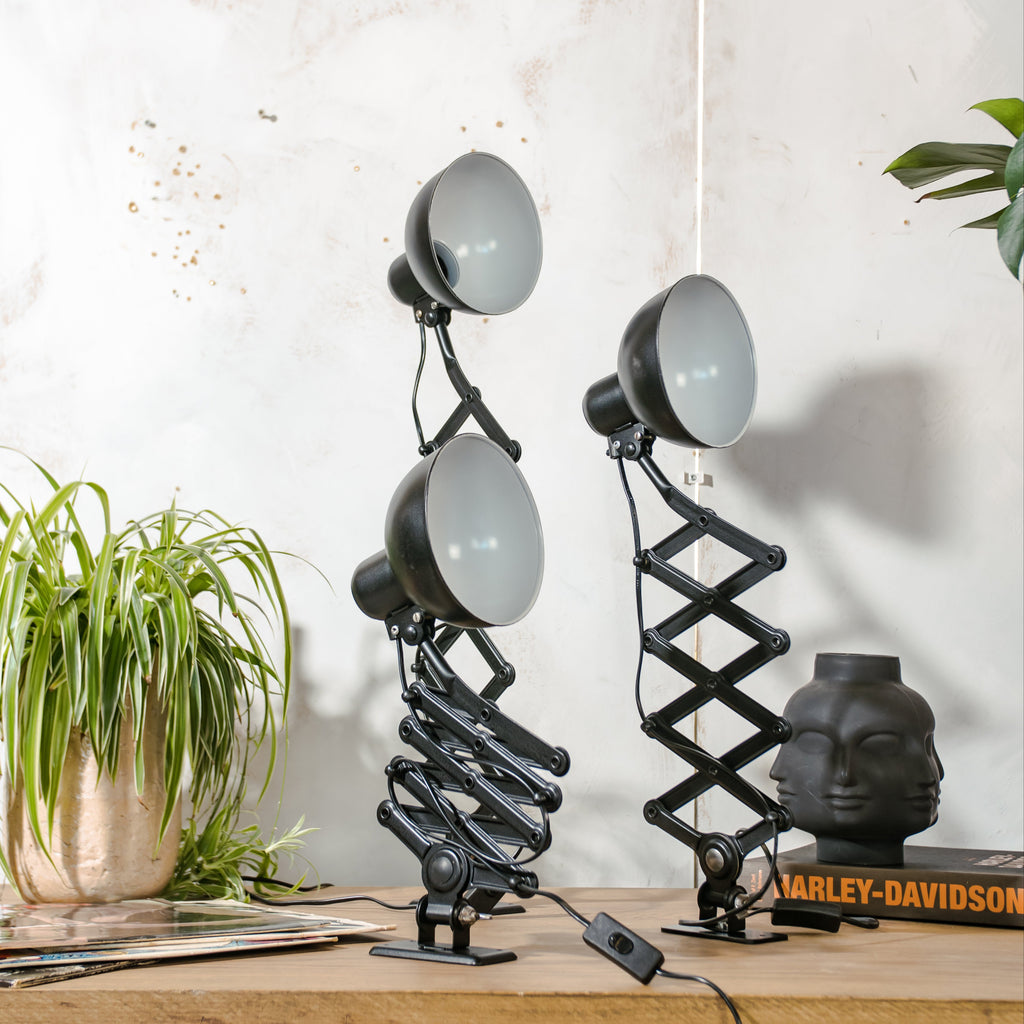 1930s Kaiser Idell 6718 Scissor Lamp, Satin Black restored Bauhaus Wall lighting, Antique light designed by Christian Dell