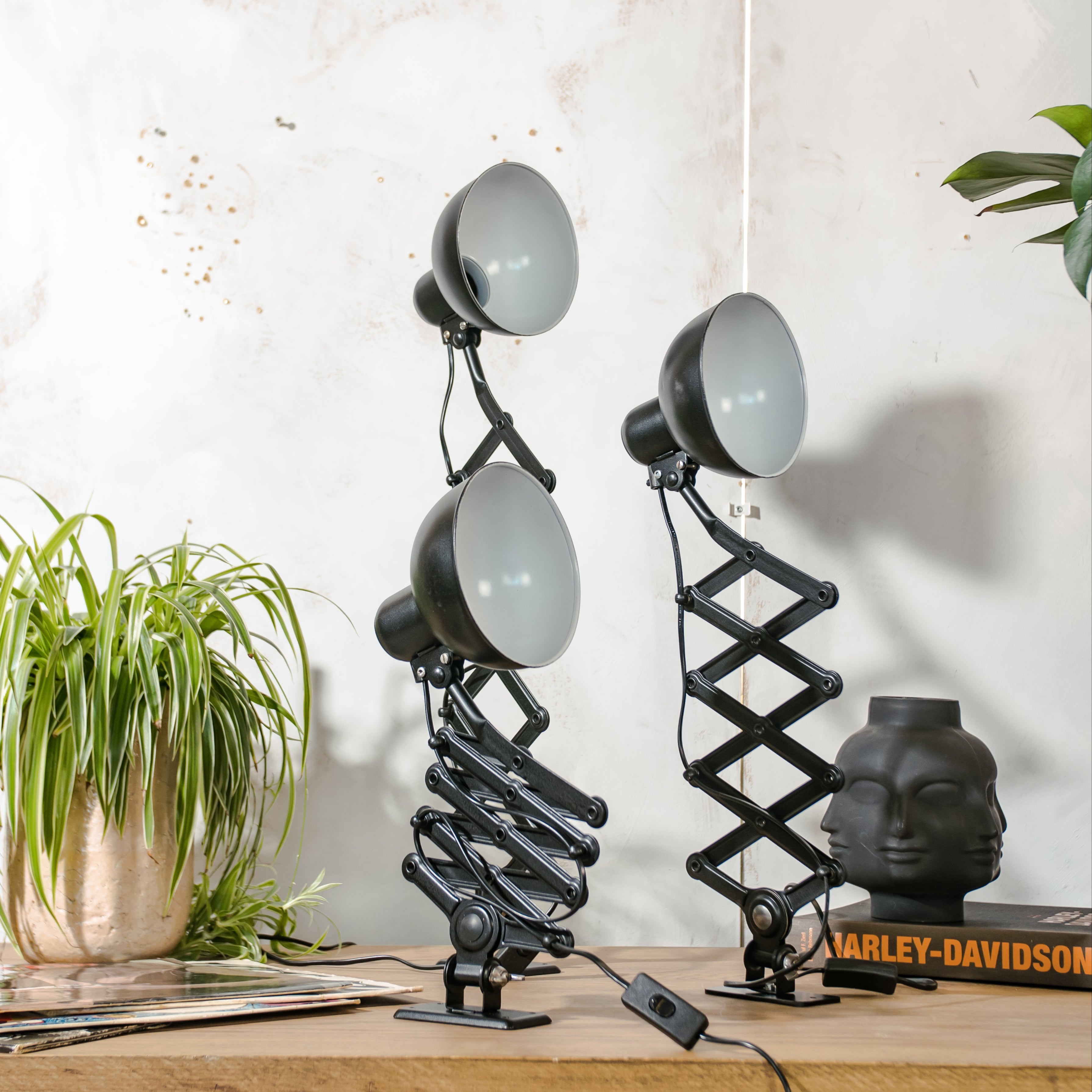 1930s Kaiser Idell 6718 Scissor Lamp, Satin Black restored Bauhaus Wall lighting, Antique light designed by Christian Dell