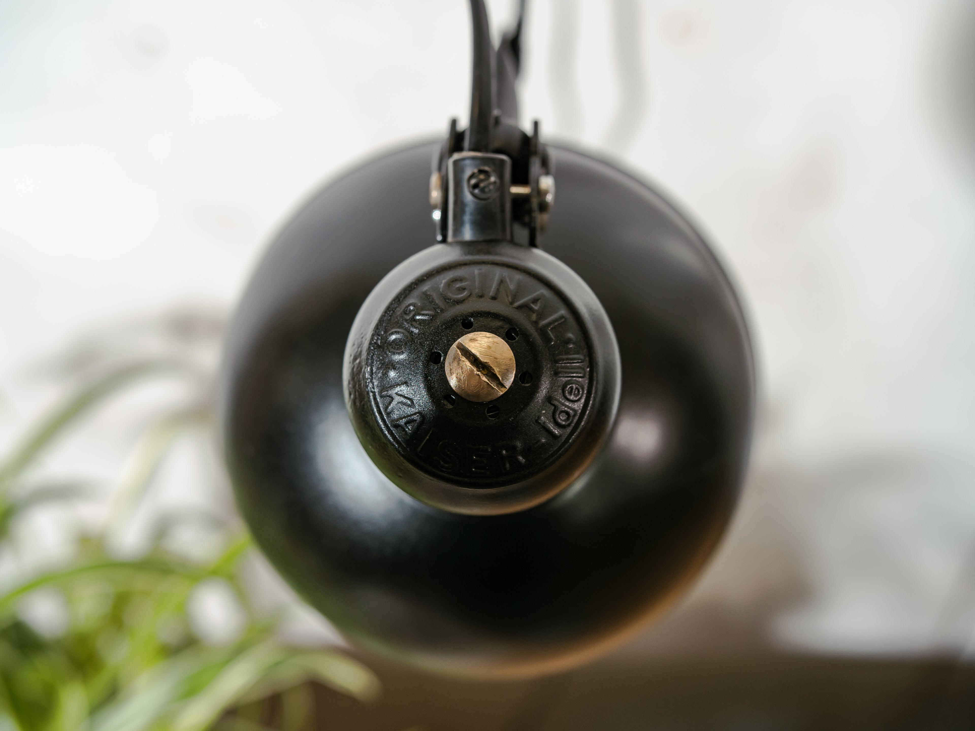 1930s Kaiser Idell 6718 Scissor Lamp, Satin Black restored Bauhaus Wall lighting, Antique light designed by Christian Dell