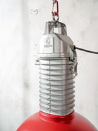 Vintage Philips Industrial 1950s Factory Pendant Light, Aluminum Gray & Workshop Lamp, Made in Holland
