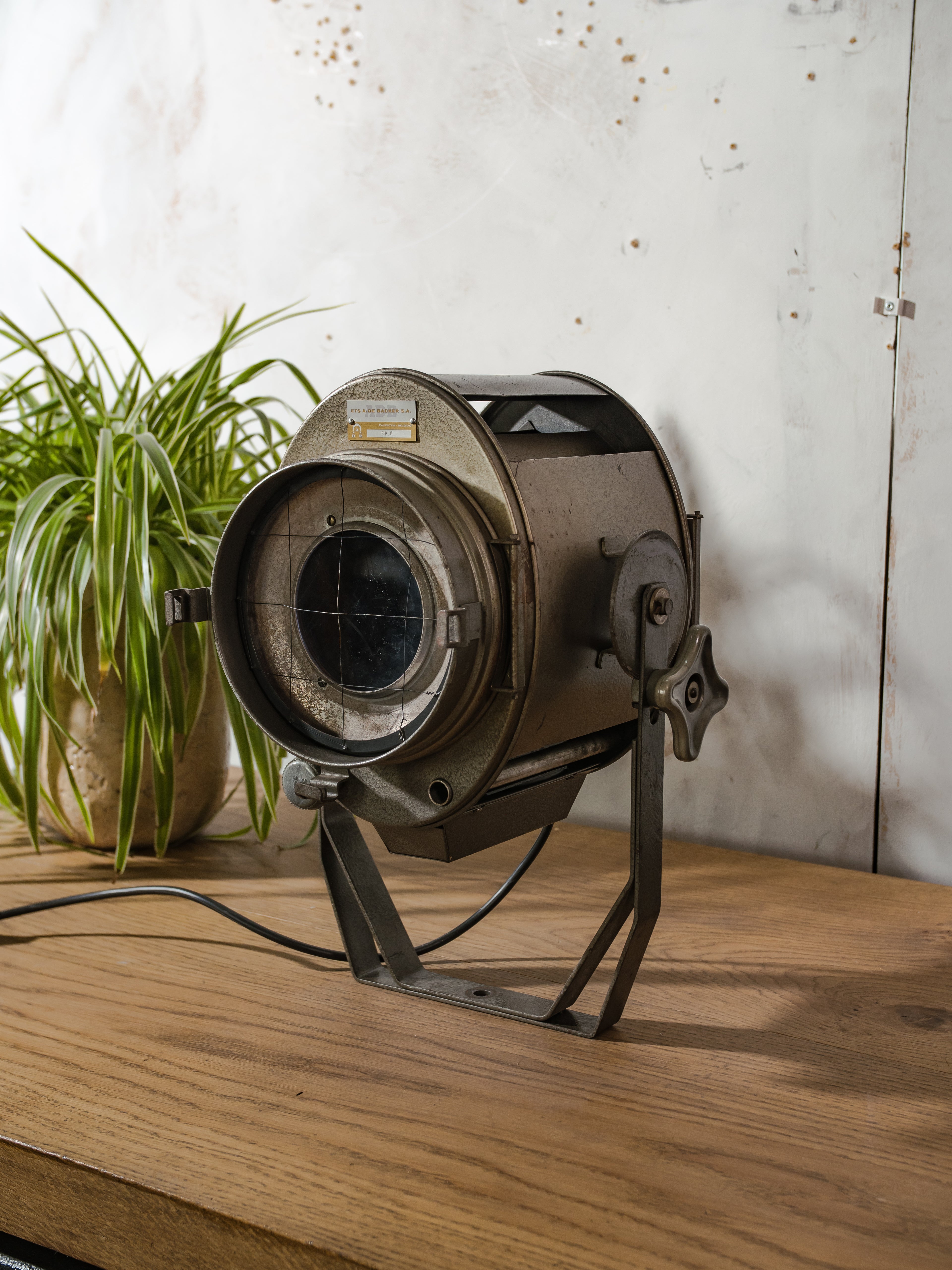 1960s ADB SP.5 Medium Size Theater Spotlight,Belgian Stage Light, Industrial Ceiling / Wall Mount Light Rewired  Studio Lighting