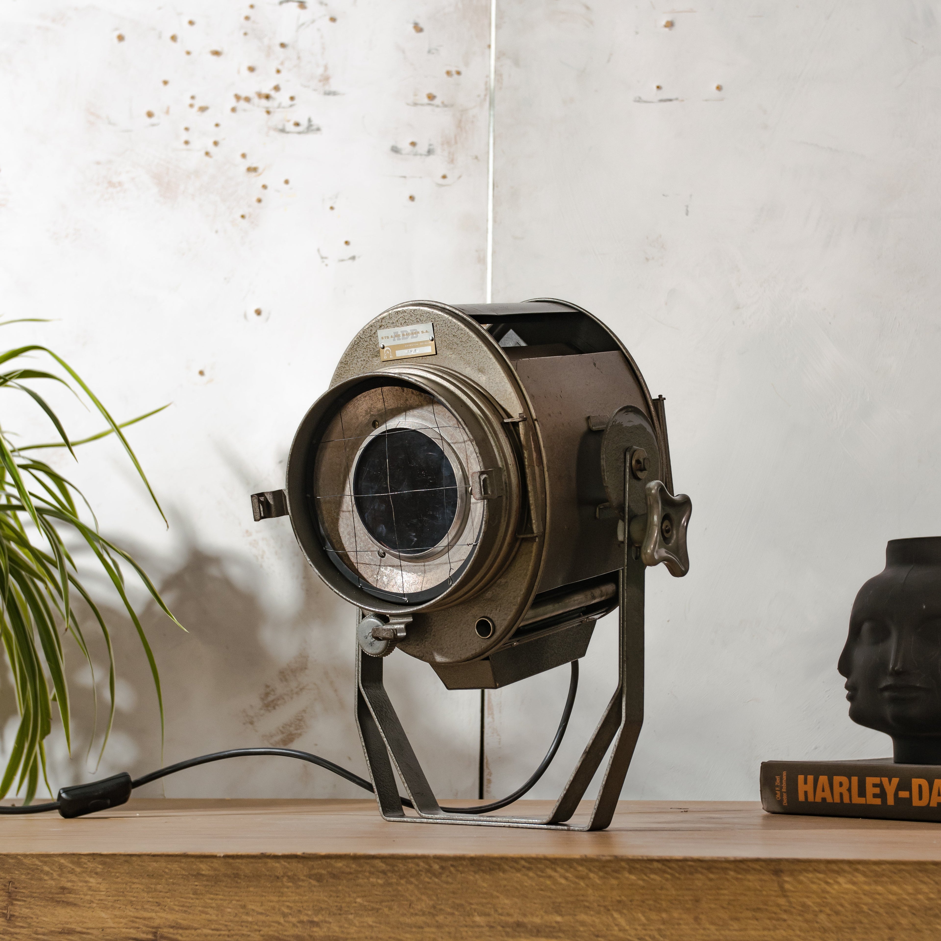 1960s ADB SP.5 Medium Size Theater Spotlight,Belgian Stage Light, Industrial Ceiling / Wall Mount Light Rewired  Studio Lighting