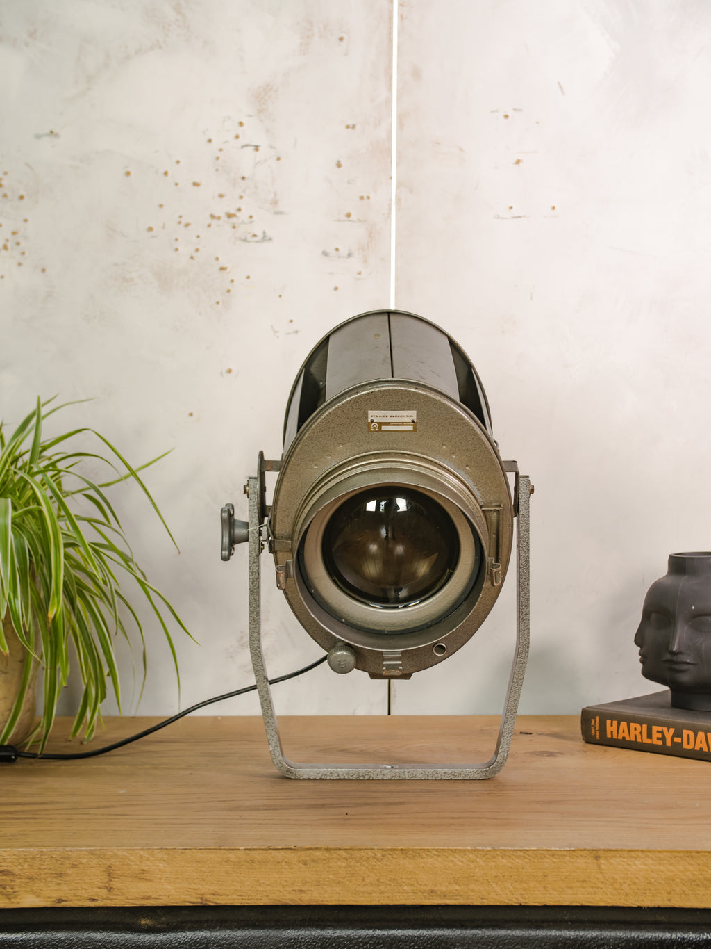 1960s ADB SP.1000 Theater Spotlight,Belgian Stage Light, Industrial Ceiling / Wall Mount Light Rewired  Studio Lighting