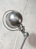 RARE Double Jieldé Lamp,4 Arm Industrial Table Lamp, Restored Polished French Workshop Light, Jean Louis Domecq, Sculptural Desk Lamp