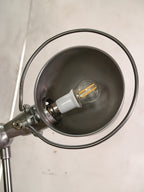 RARE Double Jieldé Lamp,4 Arm Industrial Table Lamp, Restored Polished French Workshop Light, Jean Louis Domecq, Sculptural Desk Lamp