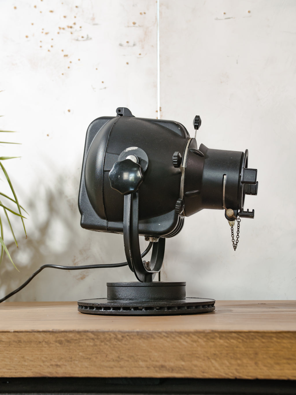 Strand Electric Patt 23 "Pig Nose" Theatre Spotlight Desk Lamp on Brake Disc Base - 1960s England