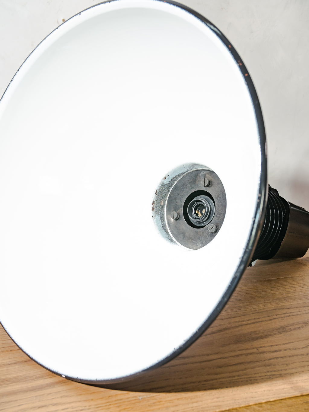 Philips HDK Fabriekslamp hanglamp uit de jaren 50 - XXL zwart emaille industriële verlichting, gemaakt in Nederland - high top & high shade