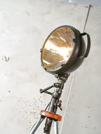 Bosch Eisemann Militaire Zoeklicht Vloerlamp | Vintage Veldzoeklicht op Originele Bosch Statief