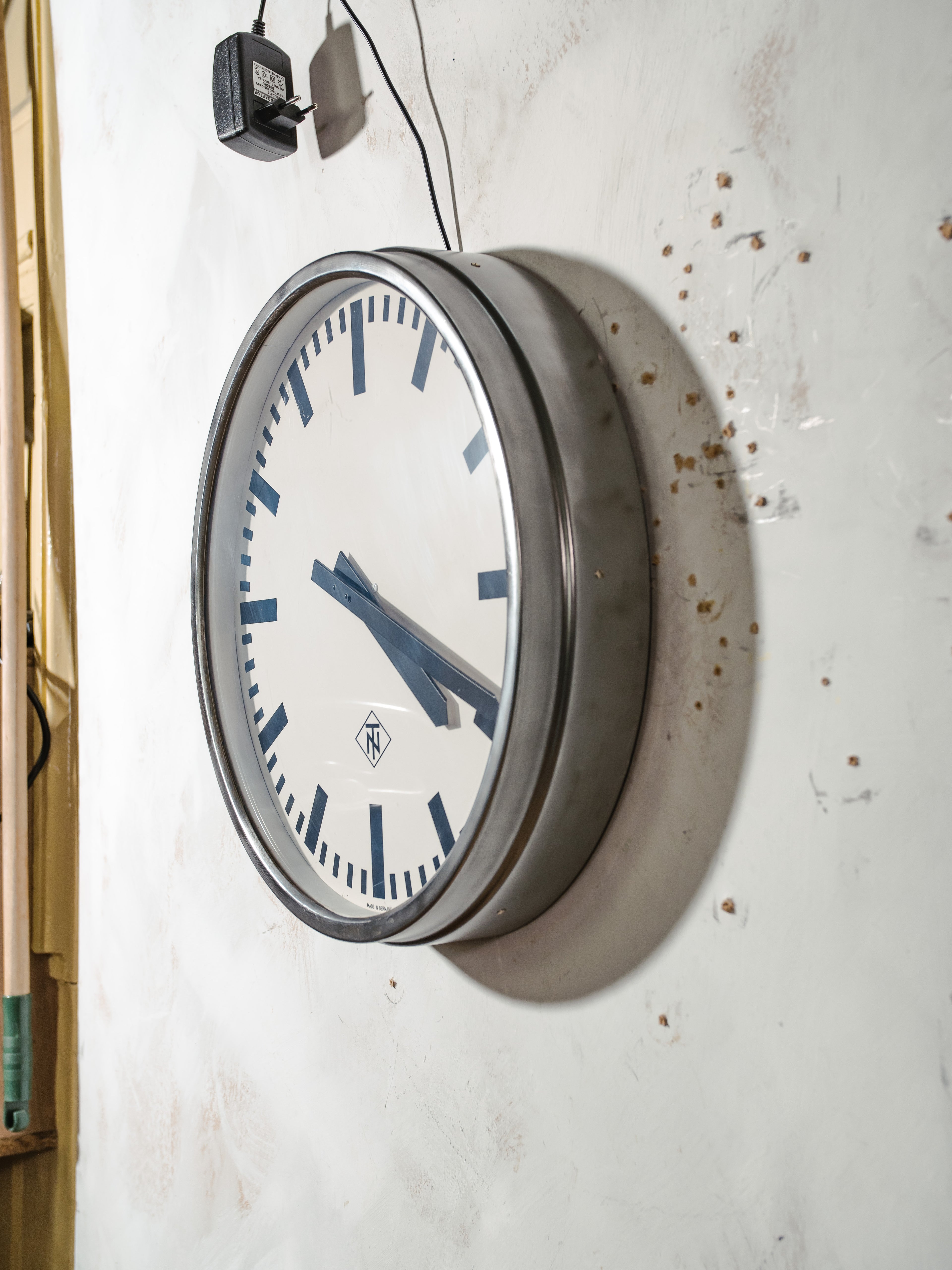Telenorma TN Station Clock | 1960s German Factory Slave  Wall Clock with Original Pulse Movement