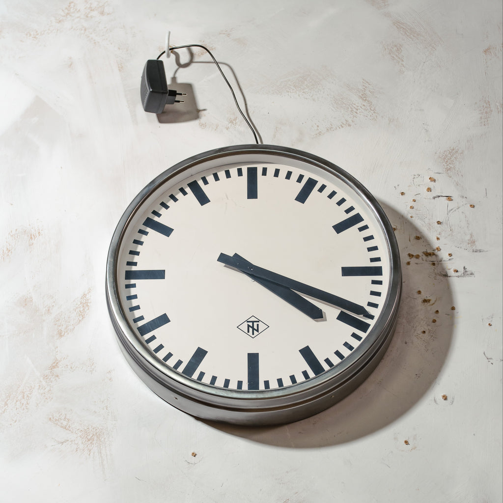 Telenorma TN Station Clock | 1960s German Factory Slave  Wall Clock with Original Pulse Movement