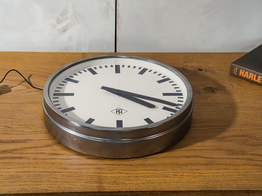 Telenorma TN Station Clock | 1960s German Factory Slave  Wall Clock with Original Pulse Movement