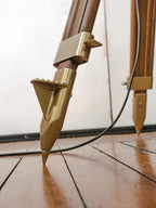 ADB SP.1000 Belgian Theatre Spotlight Floor Lamp | 1960s 1KW Stage Light on Wild Heerbrugg Surveyor's Tripod