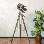 ADB BU.5 Belgian Studio Spotlight Floor Lamp | 1960s Stage Light on Ertel-Werk Bundeswehr Field Tripod