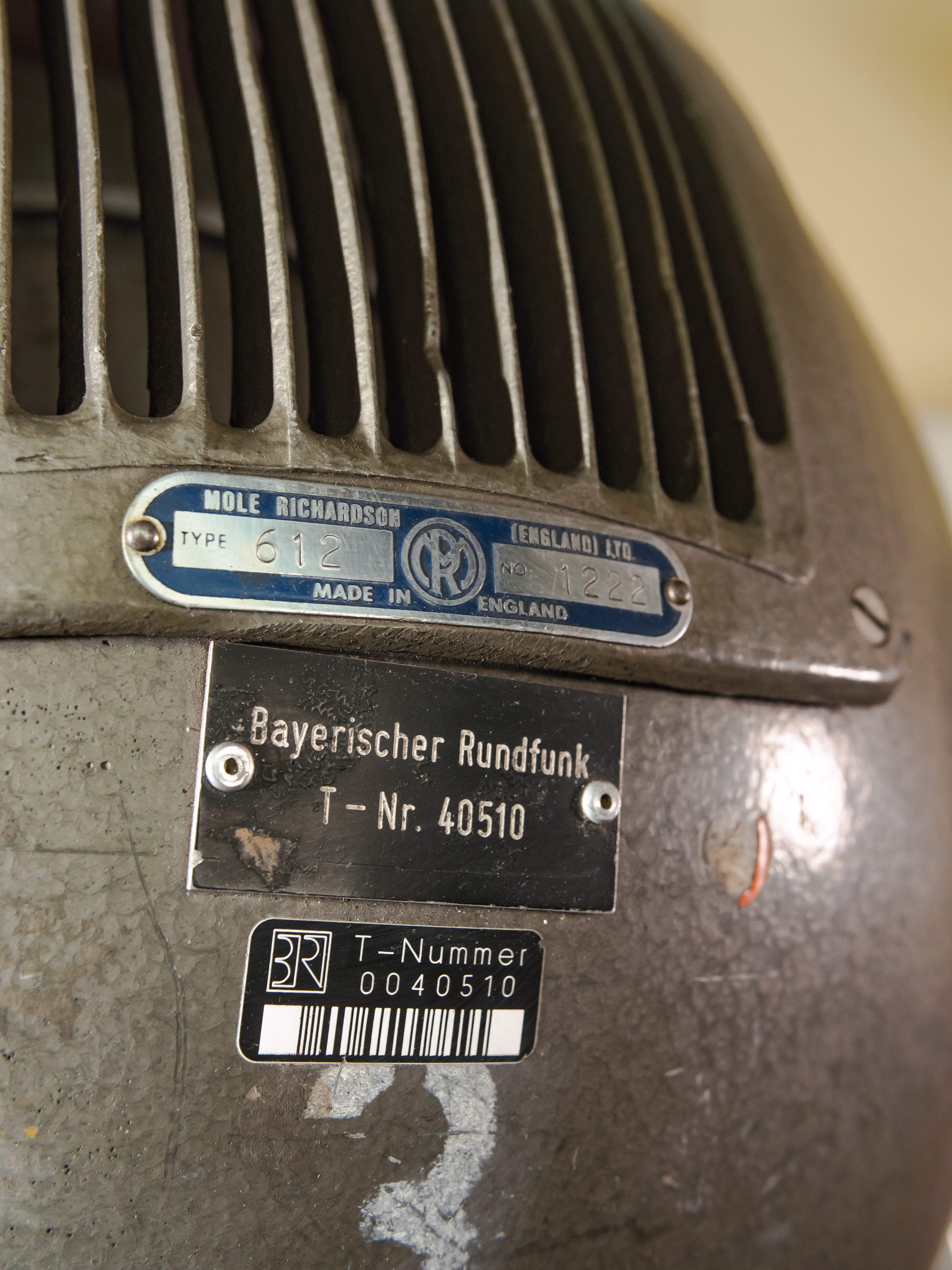 Mole Richardson 612 "Sputnik" Hollywood Film Spotlight | 1950s Bayerischer Rundfunk Studio Light on Bundeswehr Tripod