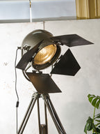 Mole Richardson 612 "Sputnik" Hollywood Film Spotlight | 1950s Bayerischer Rundfunk Studio Light on Bundeswehr Tripod