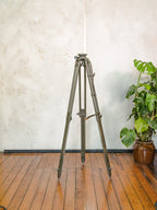Vintage Bundeswehr Wooden Field Tripod by Ertel-Werk | German Army Surveyor's Stand with Ball Joint