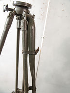 Vintage Bundeswehr Wooden Field Tripod by Ertel-Werk | German Army Surveyor's Stand with Ball Joint