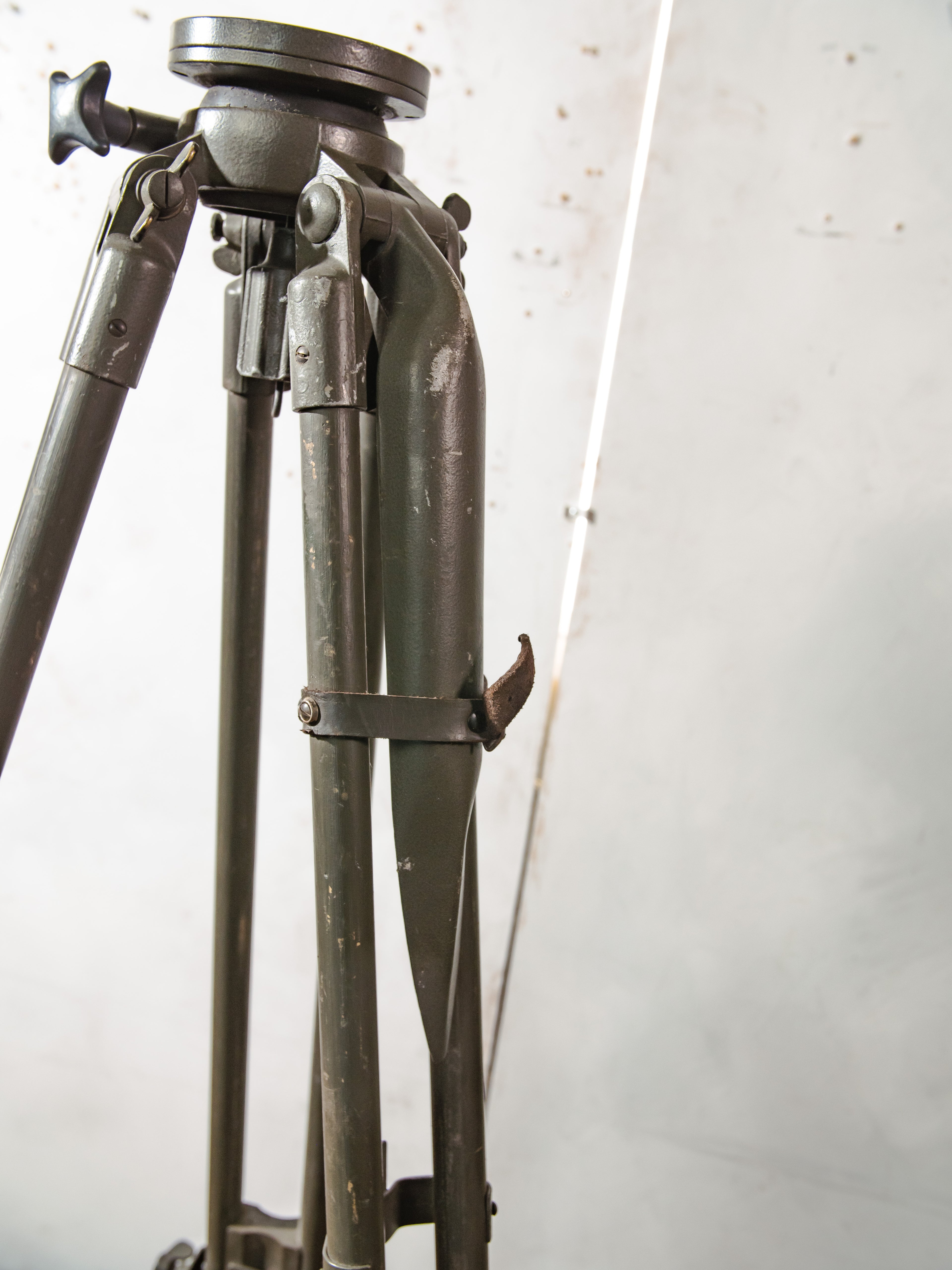 Vintage Bundeswehr Wooden Field Tripod by Ertel-Werk | German Army Surveyor's Stand with Ball Joint