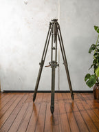 Vintage Bundeswehr Wooden Field Tripod by Ertel-Werk | German Army Surveyor's Stand with Ball Joint