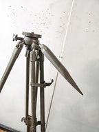 Vintage Bundeswehr Wooden Field Tripod by Ertel-Werk | German Army Surveyor's Stand with Ball Joint