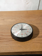 Gent of Leicester Slave Clock | Satin Black, Original 30-Second Movement, 24-Hour Dial Face