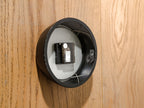 Kleine Magneta Secundaire slaafs Klok | Compacte Mid-Century Britse GPO Klok, Satijnzwart, quartz uurwerk