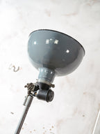 Rademacher Task Lamp | 1930s German Wall or Desk Work Lamp, Blue-Grey Enamel shade