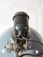 Rademacher Task Lamp | 1930s German Wall or Desk Work Lamp, Blue-Grey Enamel shade