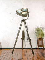 Heraeus Hanaulux London Surgical Lamp Floor Light | Upcycled 1990s Operating Room Lamp on Bundeswehr Tripod