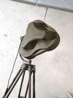 Heraeus Hanaulux London Surgical Lamp Floor Light | Upcycled 1990s Operating Room Lamp on Bundeswehr Tripod