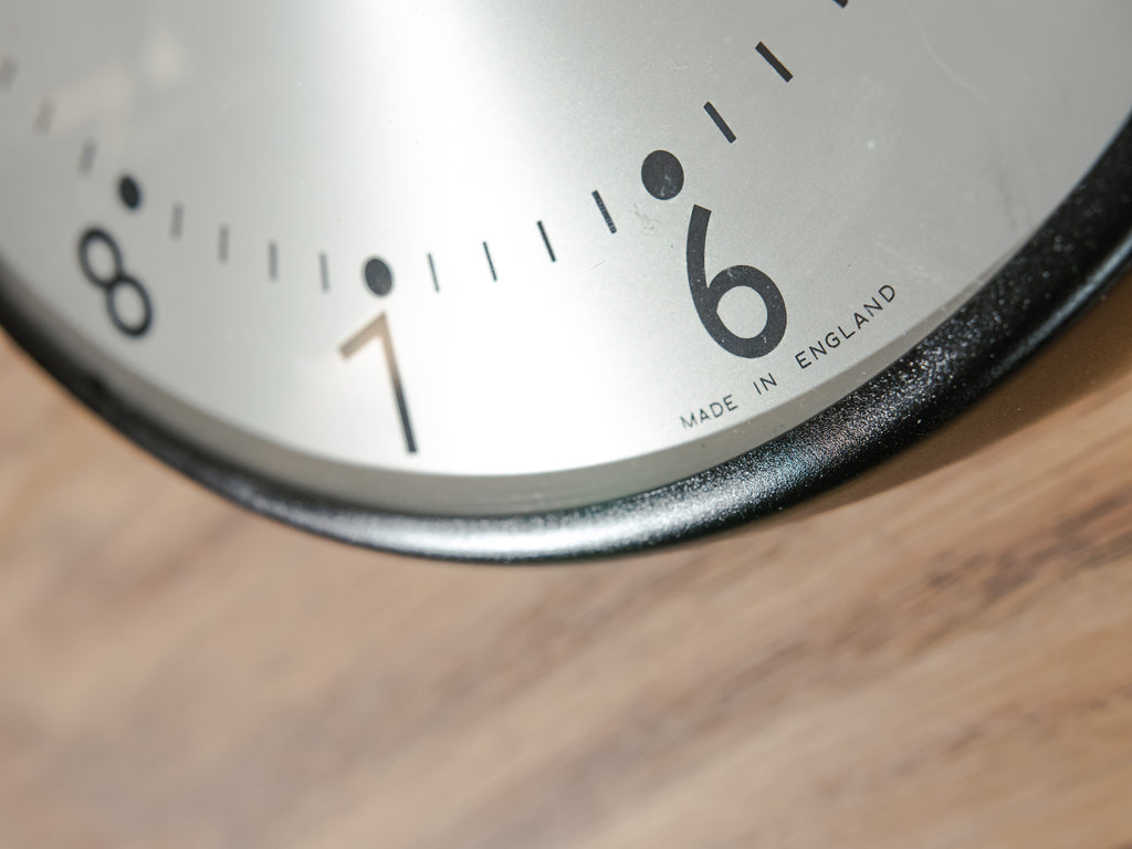 Gent of Leicester Slave Clock | 1960s Satin Black Factory Clock, Quartz Movement