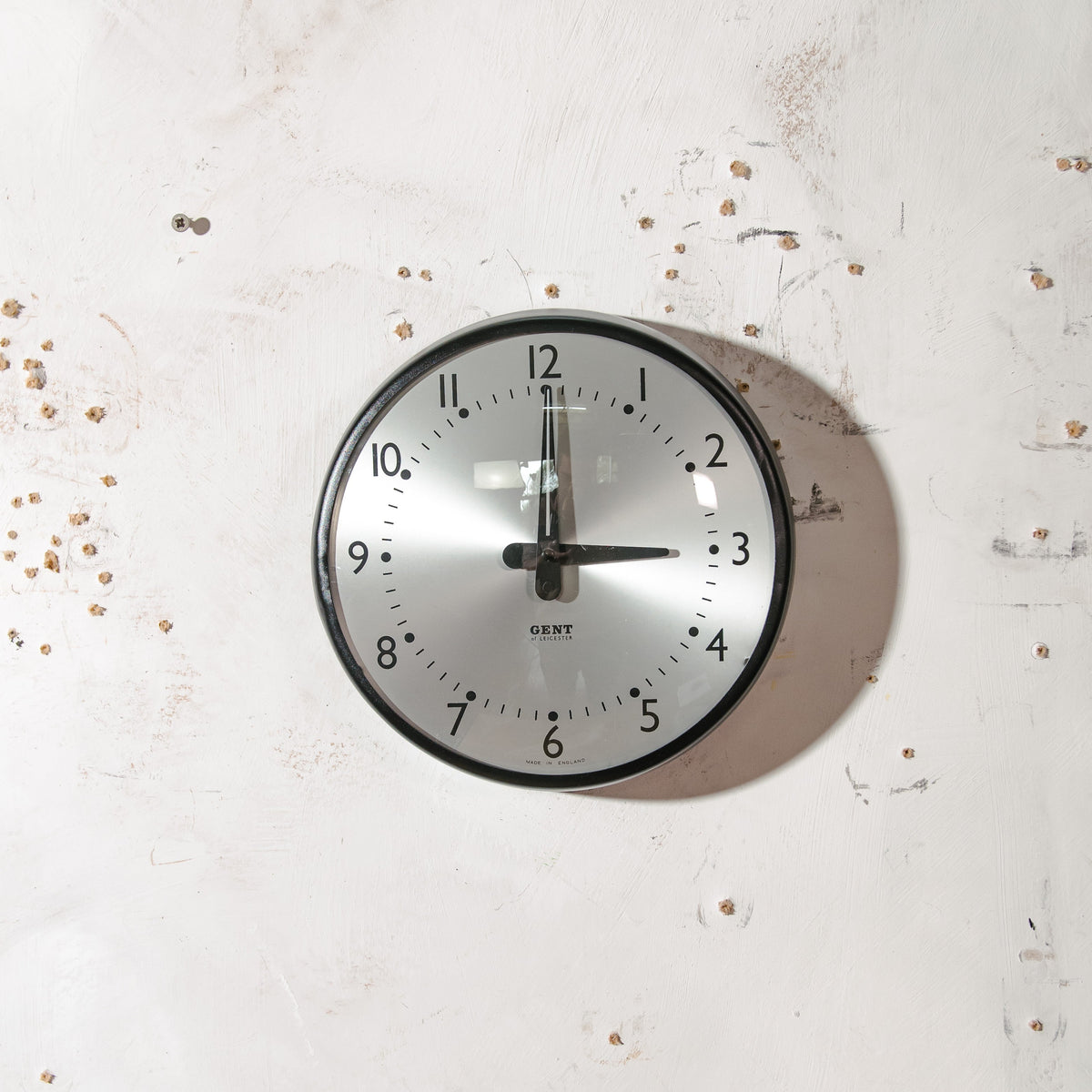 Gent of Leicester Slave Clock | 1960s Satin Black Factory Clock, Quartz Movement